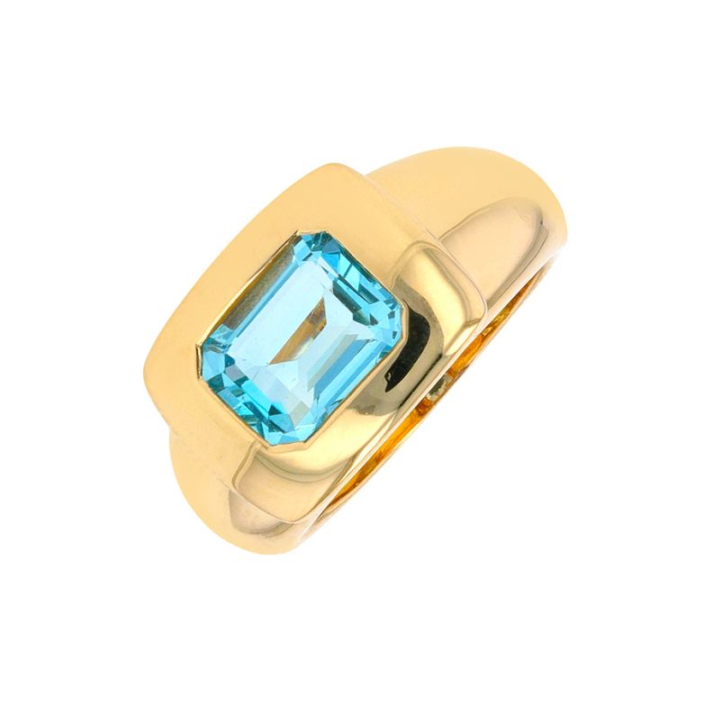 Bague topaze 2.63 carats or jaune 7.30g Comme neuf -  reconditionné disponible sur Gemme Les Bijoux
